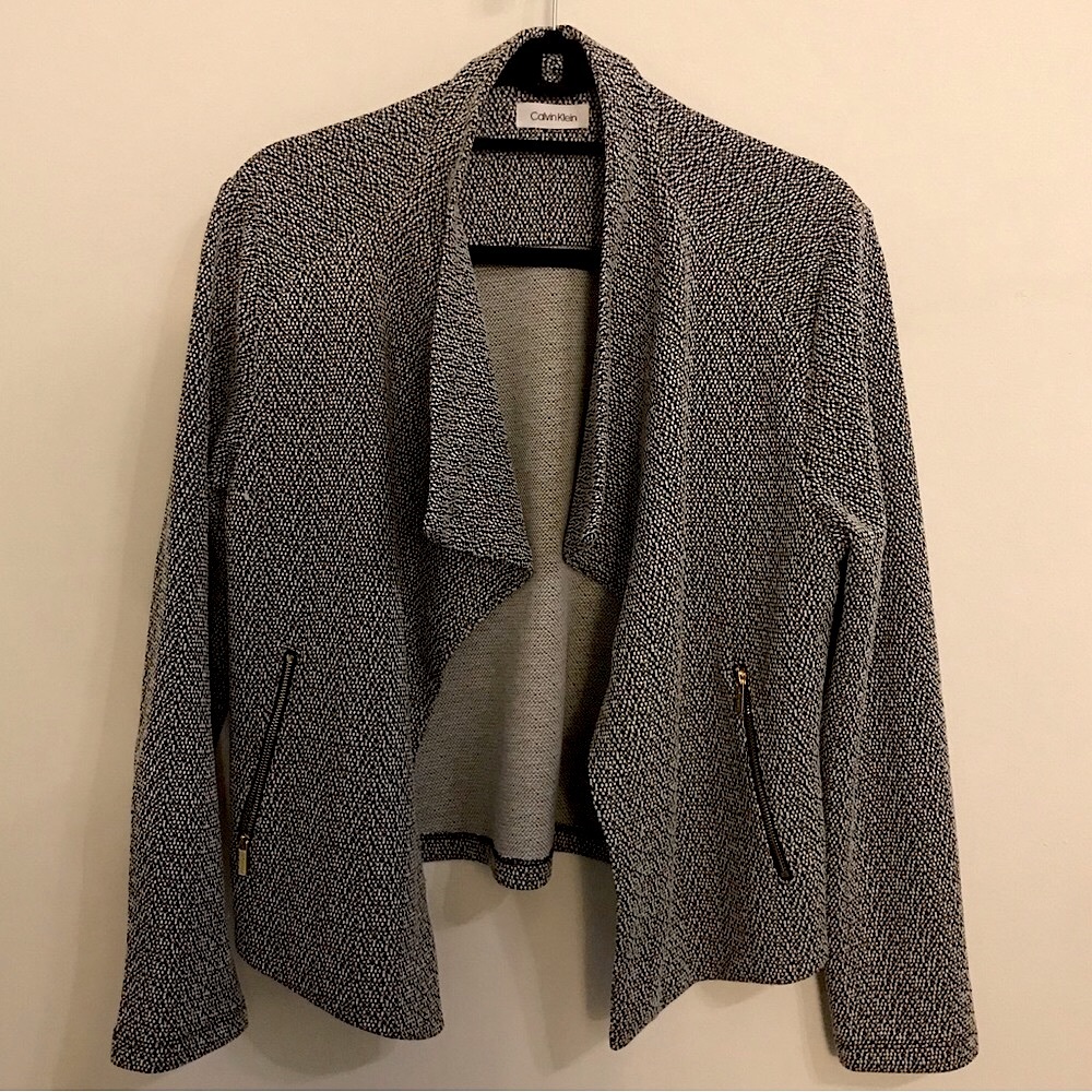 Calvin Klein Gray/Black Womens Sweater